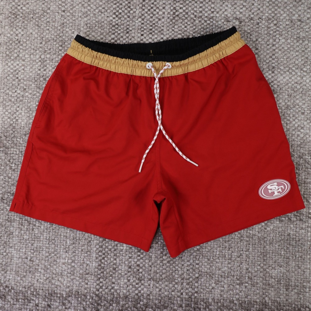 Chubbies NFL San Francisco 49ers Mens Small Red Excellent Swim Trunks 5.5 Inseam